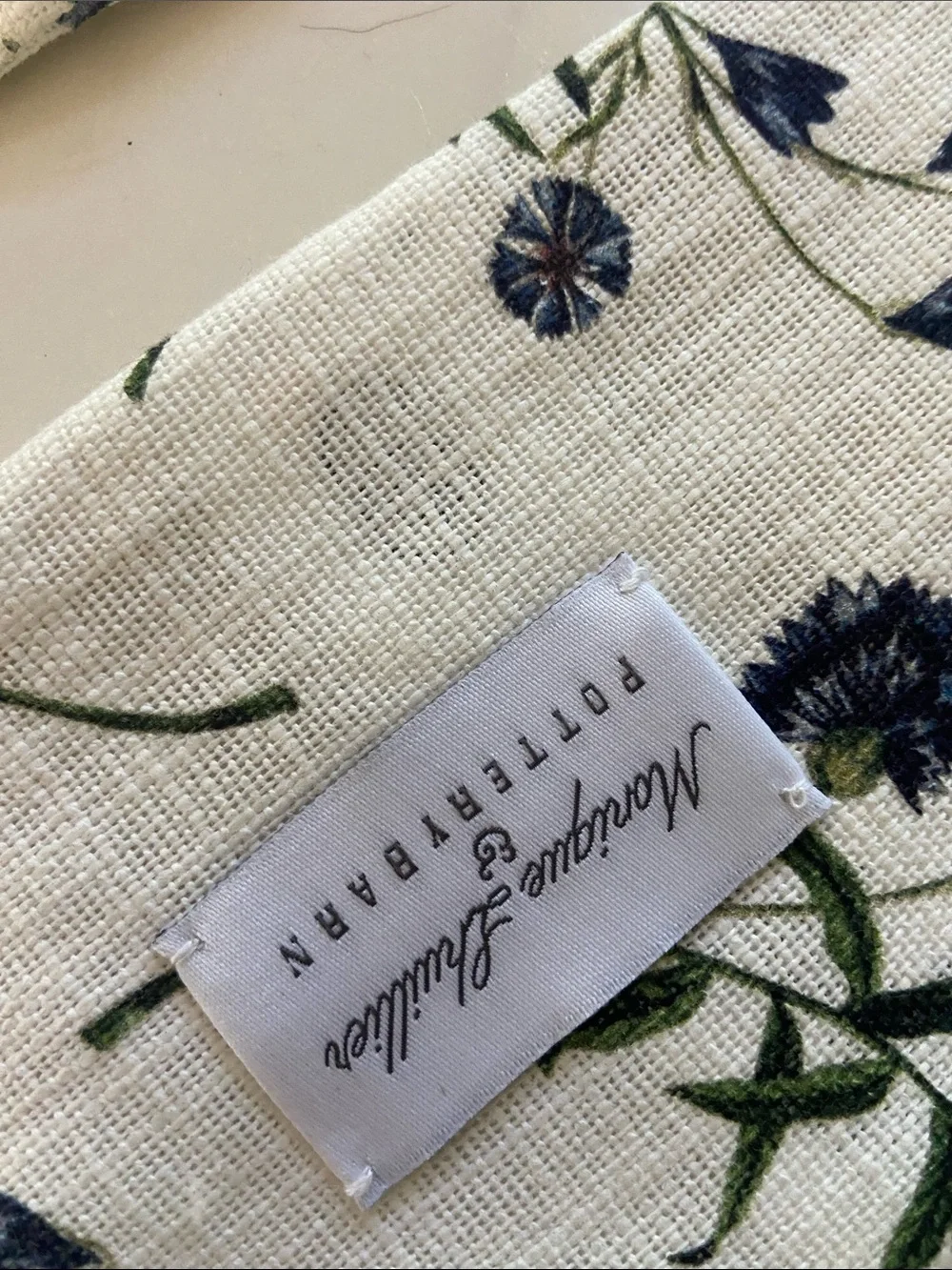 Pottery Barn Cream Floral Embroidered pillow covers - Set of 4